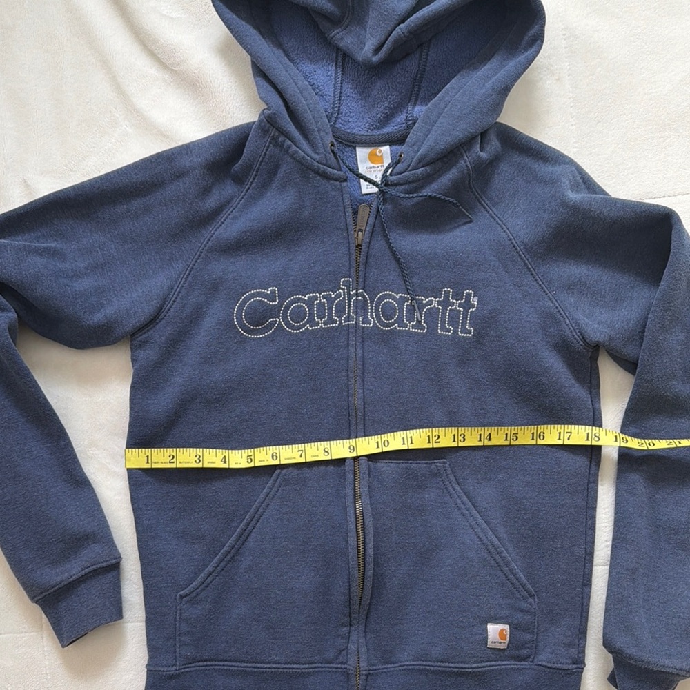 Carhartt Ladies Blue Hoodie Size Small - Picture 2 of 4